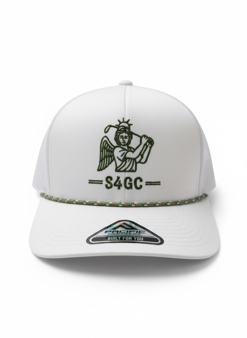 Green Angel Embroidered Rope Hat