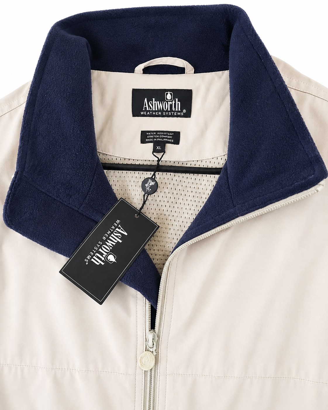 Vintage Ashworth Weather Systems Beige Golf Jacket — XL