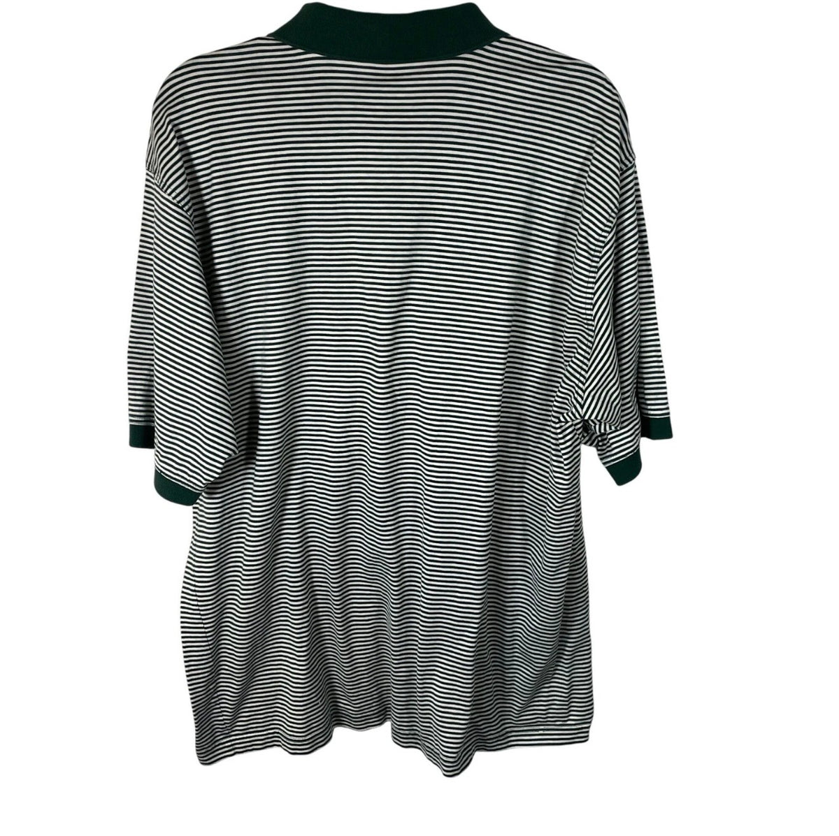 Vintage Augusta National Masters Green Striped Cotton Polo — XL