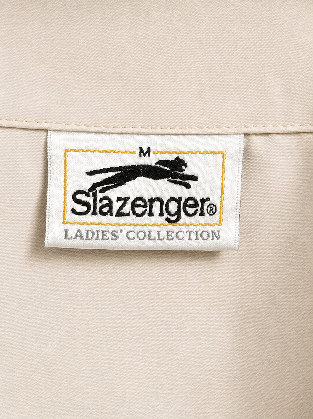 Vintage 1990s Women's Slazenger Cream Quarter-Zip Golf Pullover — Medium