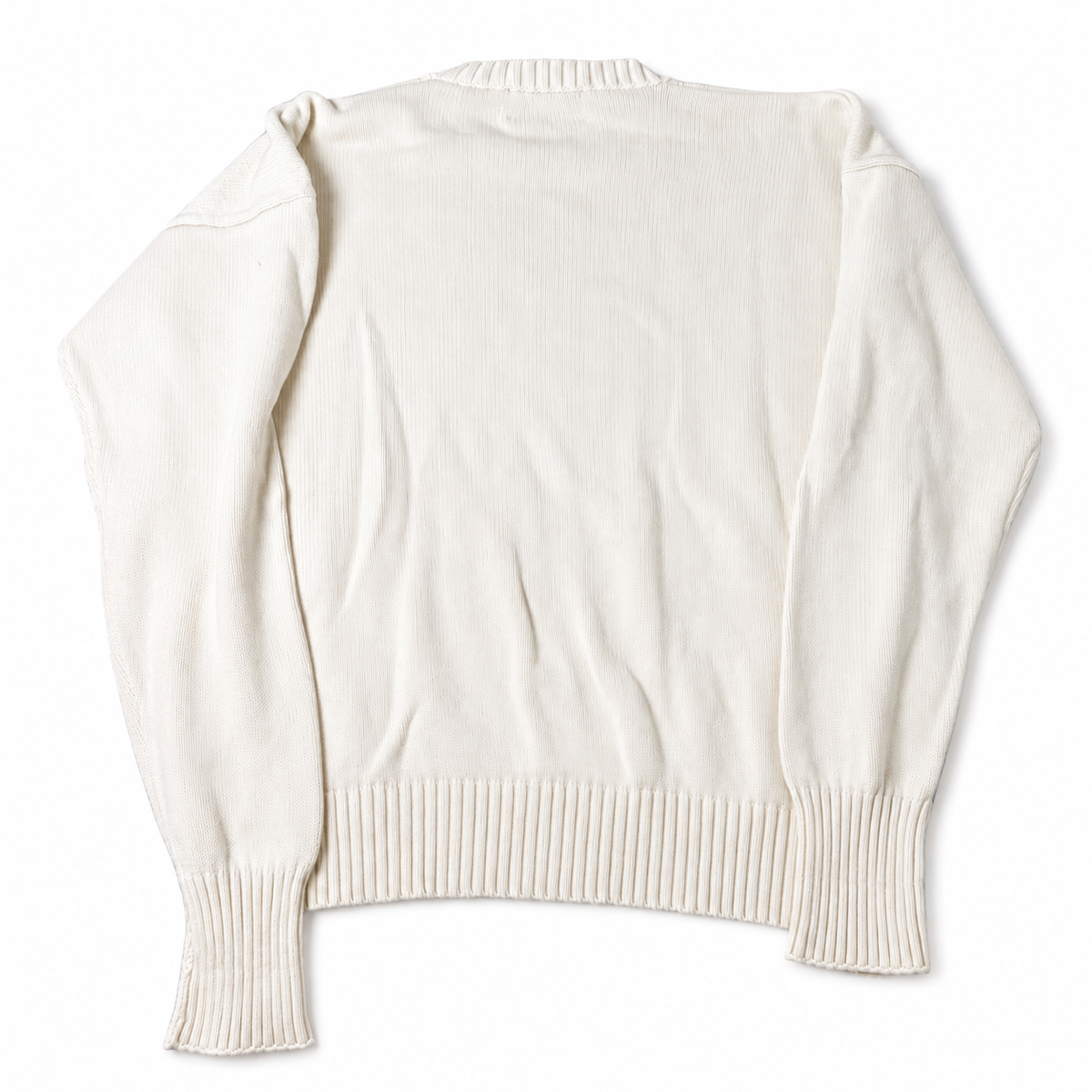 Vintage 1980s Slazenger Cream Golfer Knit Sweater — Large