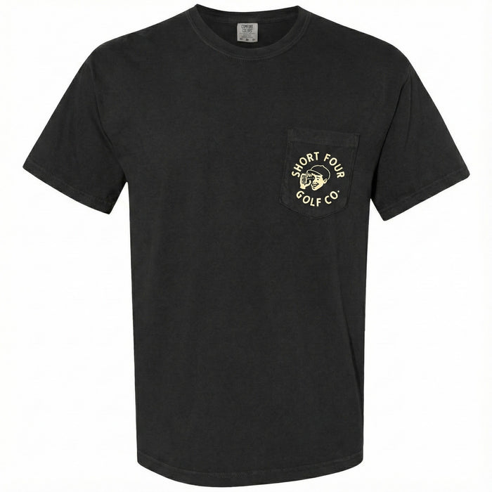 Range Finder Short Sleeve Pocket Tee in Black