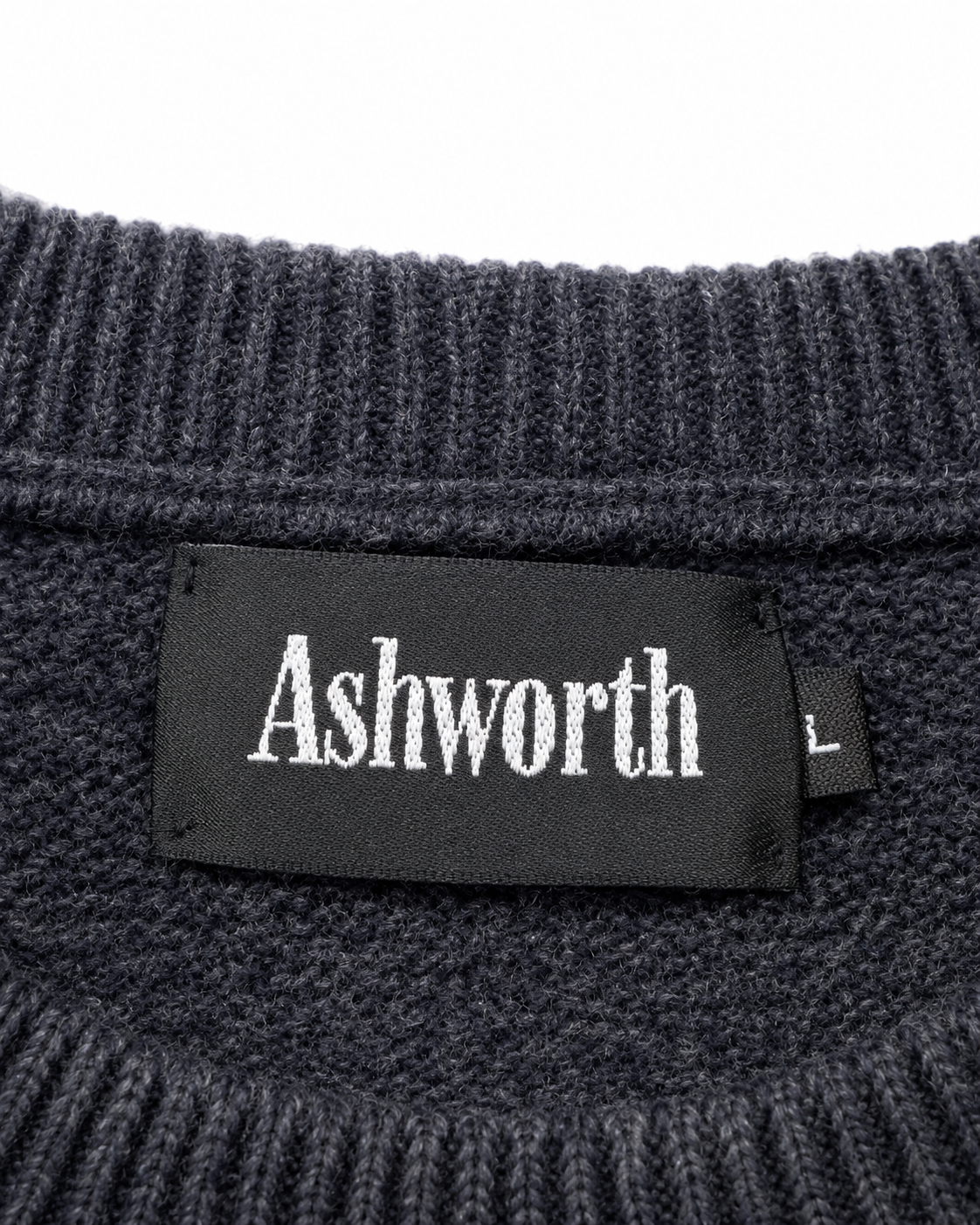 Vintage 1990s Ashworth Blue Wool-Angora Golf Sweater — Large