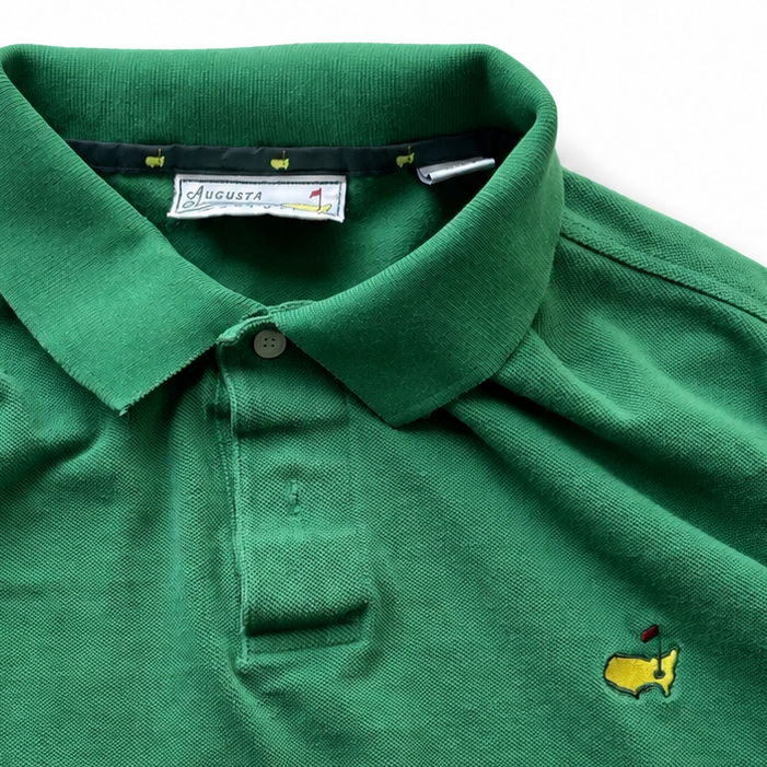 Vintage Slazenger Masters Augusta National Green Cotton Polo — XL