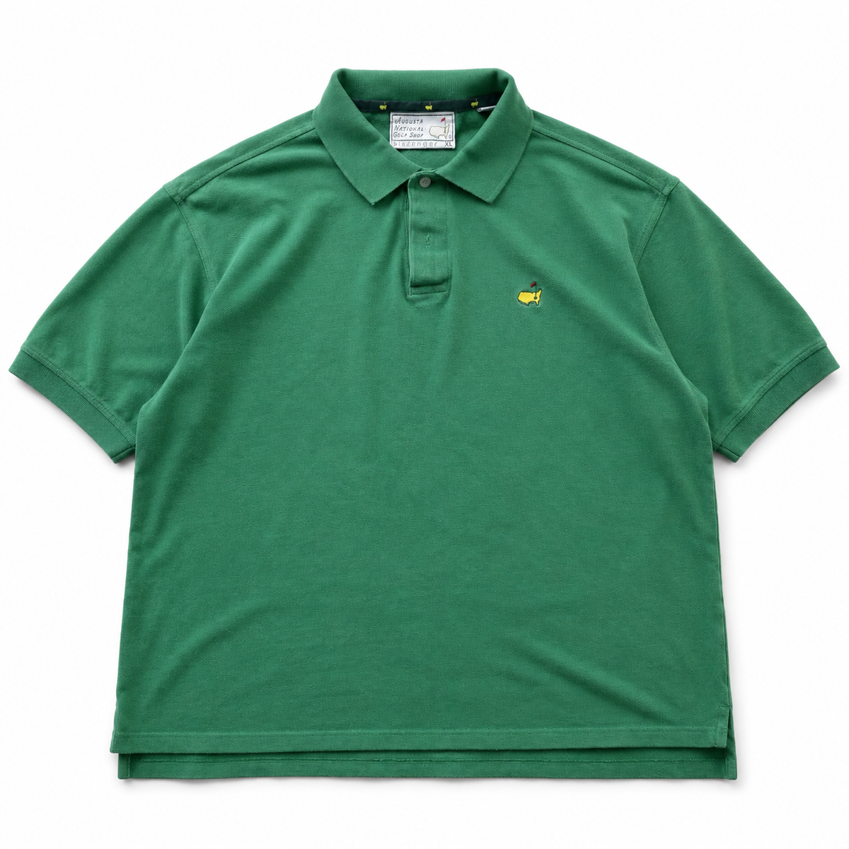 Vintage Slazenger Masters Augusta National Green Cotton Polo — XL