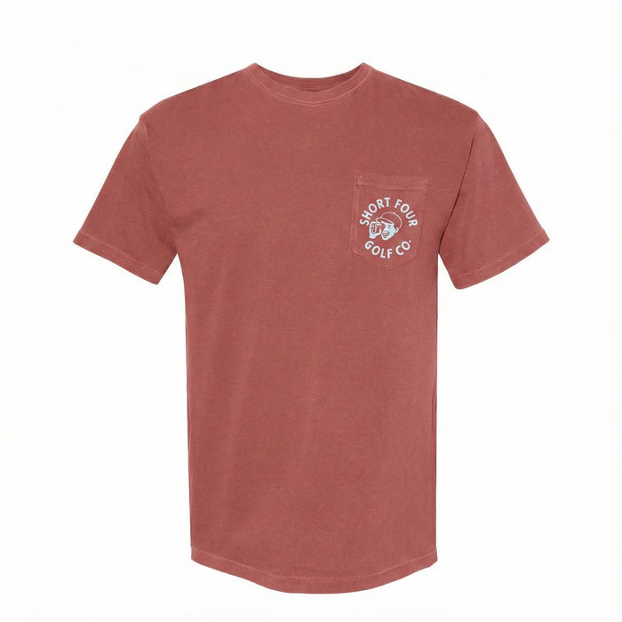 Range Finder Short Sleeve Pocket Tee in Brick